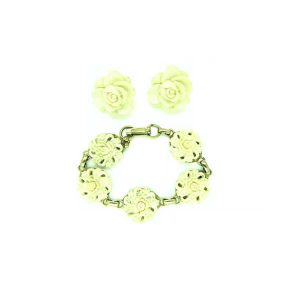 Ring o' Roses vintage bracelet earrings AG139 vintage jewellery wedding jewellery