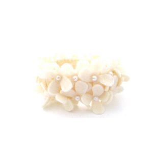 Hand crafted felt pearl cuff bracelet AG209 bridal jewellery bridal accessories
