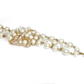 Vintage pearl wedding bracelet