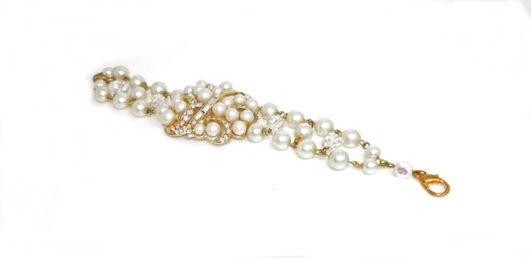 Vintage pearl wedding bracelet