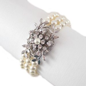 vintage pearl wedding bracelet AG126 vintage wedding accessories