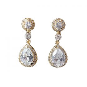 Gold crystal earrings