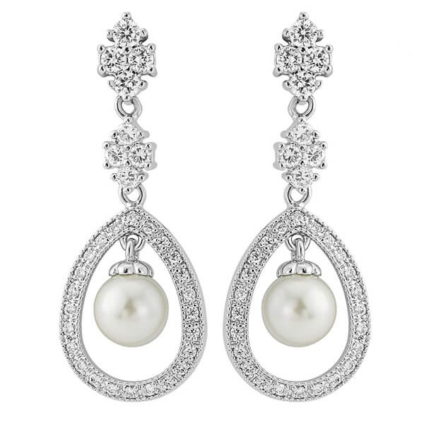 Art Nouveau bridal earrings