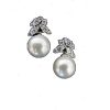 Pearl bridal stud earrings