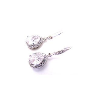 Crystal teardrop bridal earrings crystal wedding jewellery