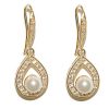 gold pearl earrings