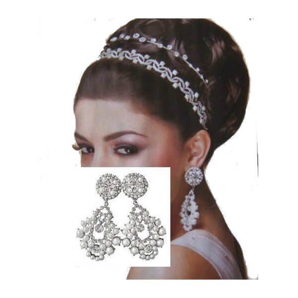 Pearl wedding earrings