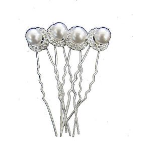 Large pearl diamante bridal hair pins CA057 bridal hair accessories