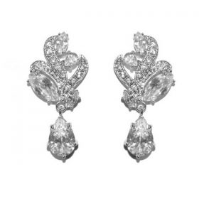 Crystal Bridal Earrings 1940s