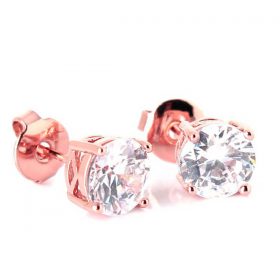 Rose gold bridal earrings