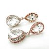 Rose gold crystal earrings