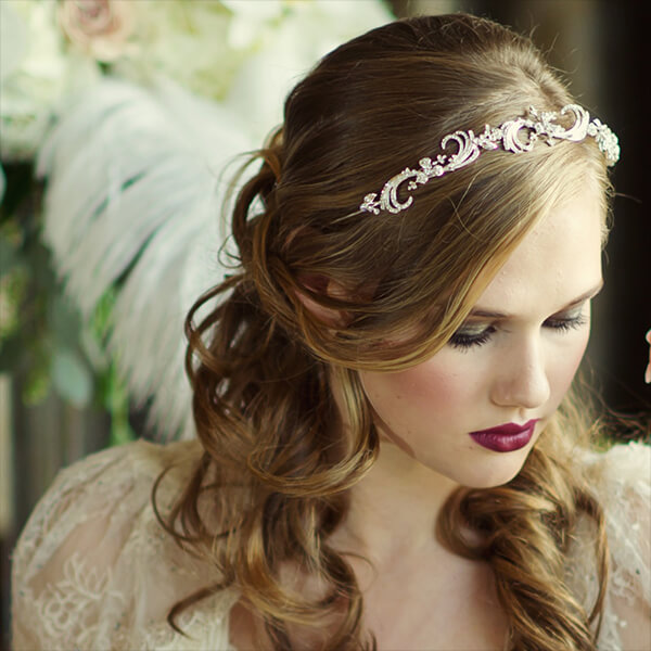 Sienna' vintage Grecian Art Deco style wedding bridal headband