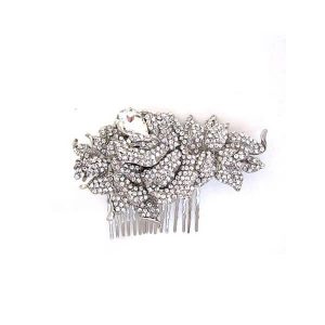 Sparkly vintage rose bridal hair comb CA089 vintage wedding hair combs