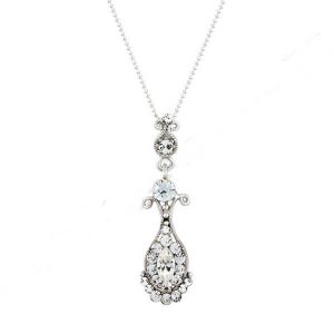 Starlet crystal vintage inspired wedding bridal necklace CE056