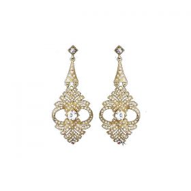 gold chandelier wedding earrings