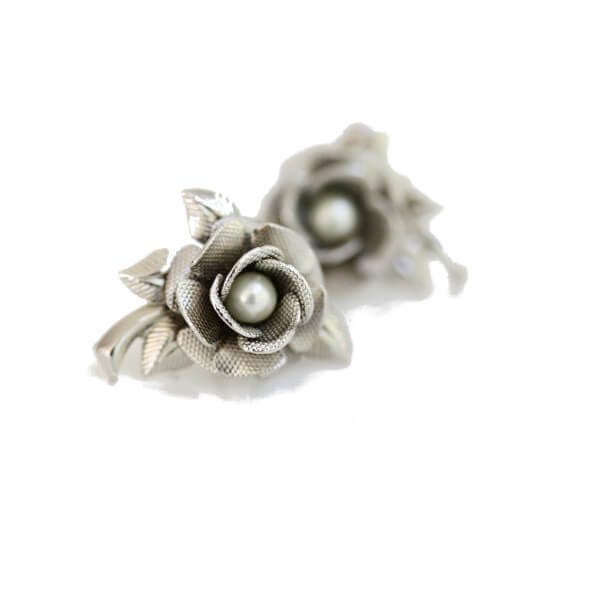 rose bridal earrings