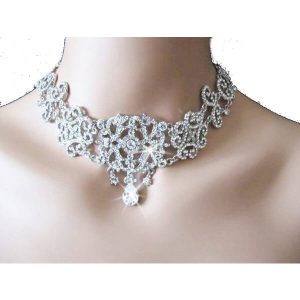 Vintage style choker drop bridal wedding necklace CE030