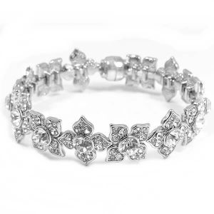 Vintage style crystal bracelet wedding bridal