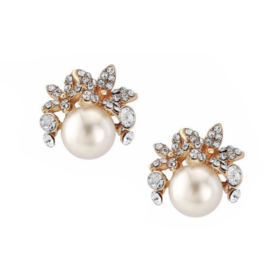 Pearl bridal stud earrings