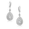 Elegant crystal bridal earrings