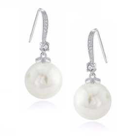 vintage pearl wedding earrings