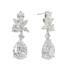 crystal drop wedding earrings