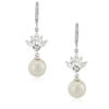 Art Deco pearl wedding earrings