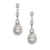 Crystal drop bridal earrings