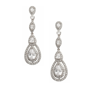 Elegant bridal earrings crystal 'Exquisite'