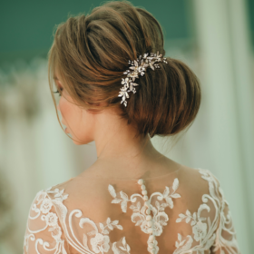 Gold bridal hair comb